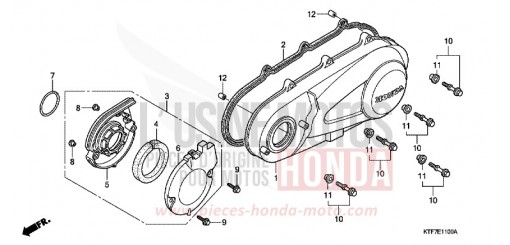 LEFT CRANKCASE COVER SH1507 de 2007